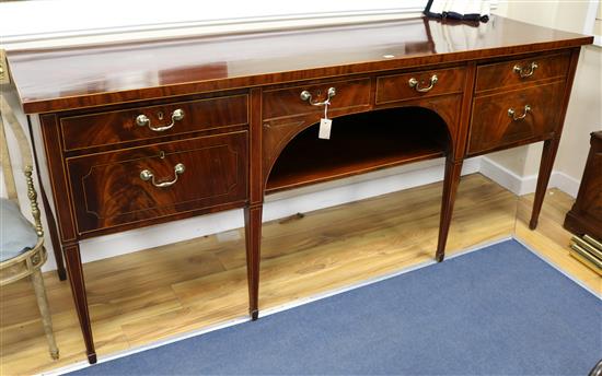 A George III mahogany sideboard, W.220cm